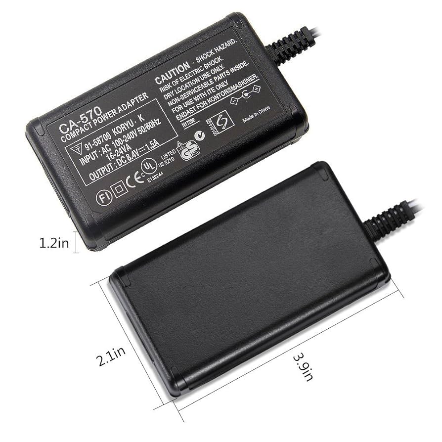 Amazon.com : CA-570 AC Adapter Charger Compatible with Canon
